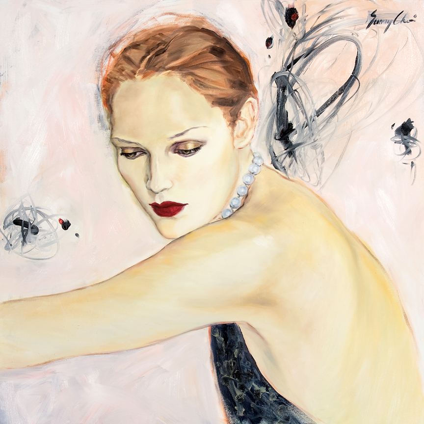 In the Pink - 36 x 36 inches, Oil and Acrylic on Canvas