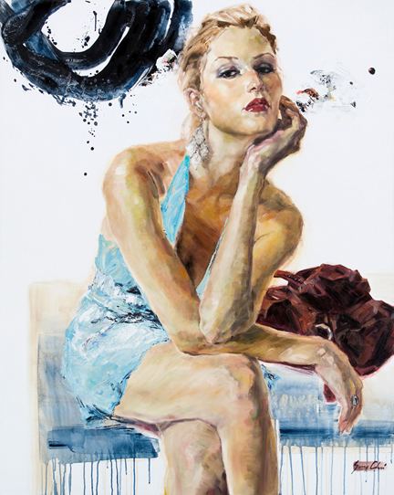 Daydreaming - 60 x 48 inches, Oil and Acrylic on Canvas - SOLD