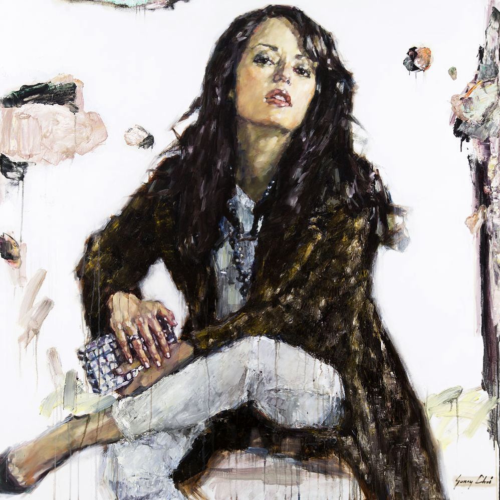 Portrait of Erin III - 60 x 60 inches, Oil and Acrylic on Canvas - SOLD