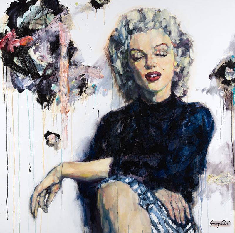 Marilyn, A Moment - 60 x 60 inches, Oil and Acrylic on Canvas - SOLD