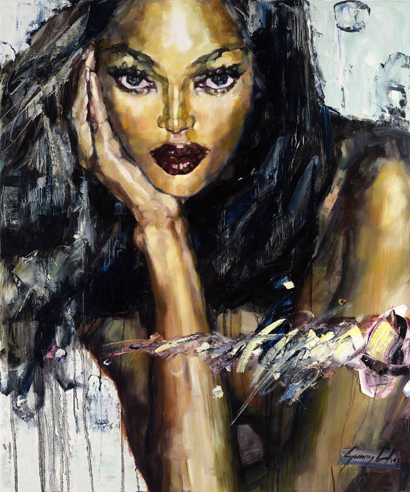Naomi XOXO - 48 x 40 inches, Oil and Acrylic on Canvas