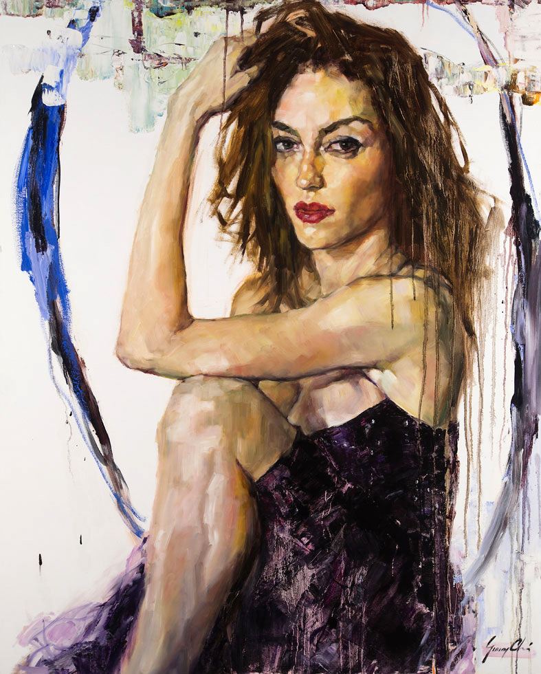 Portrait of Miss D II - 60 x 48 inches, Oil and Acrylic on Canvas - SOLD